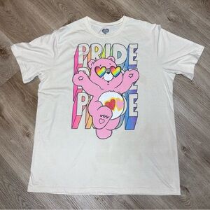 Care Bears Pride Rainbow Graphic Tee XL LGBTQ Pink Bear Shirt